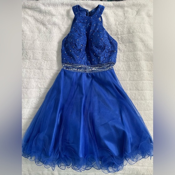 Royal Blue Sparkle Formal Dress - Picture 5 of 6